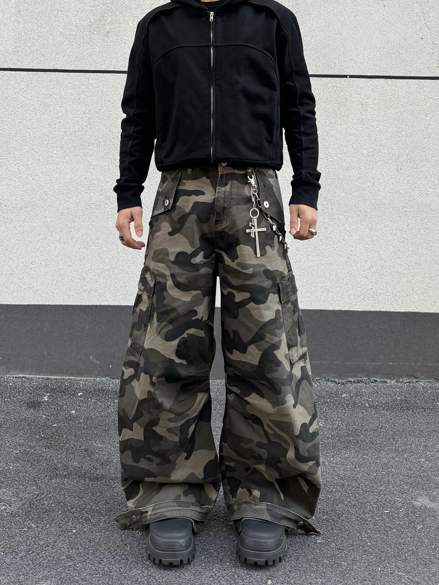 

Мужские рабочие брюки Cleanfit свободного прямого кроя с камуфляжным принтом, джинсы-буткэт в американском ретро-стиле, хлопковые, молодежные, повседневные