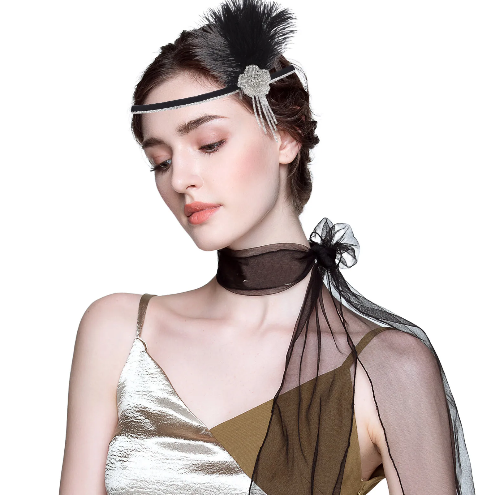 

Tassel Flapper Headband 1920S Vintage Hair Accessory For Women Party Wedding Costume Photography 20S Headpiece