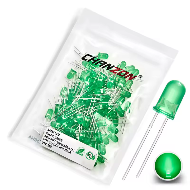 Diffused 5mm Led Diode Kit White Red Green Blue Yellow Orange 2V 3V Bulb Light Emitting Assortment Set Diy Arduino Pcb Circuit - Image 10
