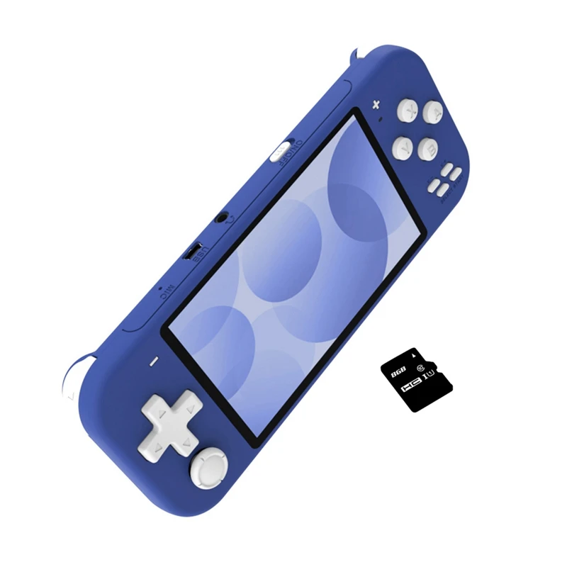 X20 Mini Arcade Gaming Console 4,3 Polegadas Tela HD Console Portátil 8GB Mini Máquina de Jogo Fácil de Usar Azul