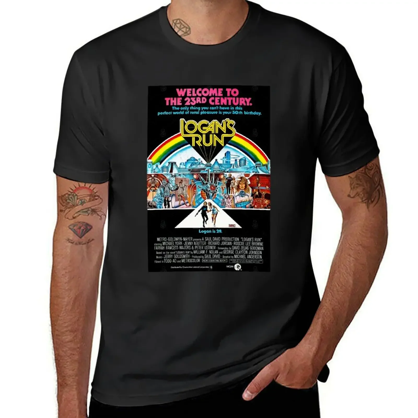 Logan's Run - Movie Poster of the 1976 American Science Fiction Action Film T-Shirt quick-drying mens champion t shirts