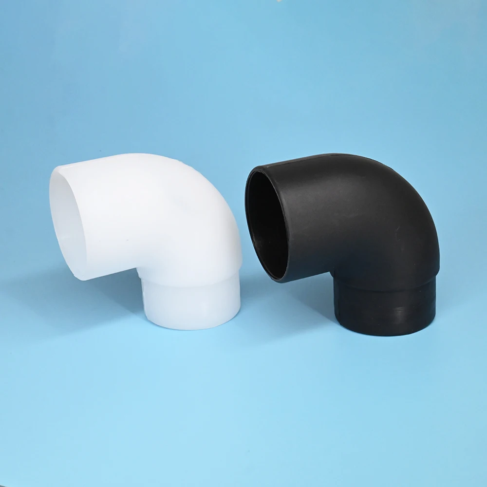 Tapered Hose Reducer for Cyclone Vacuum Cleaners Durable Plastic for Powder Dust Collectors Round Connector with Bend Design