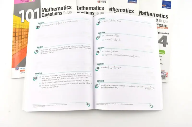 SAP 101 Mathematics Questions To Do Before the Exam + Real World Questions Secondary (Singapore Secondary Mathematics Workbook)