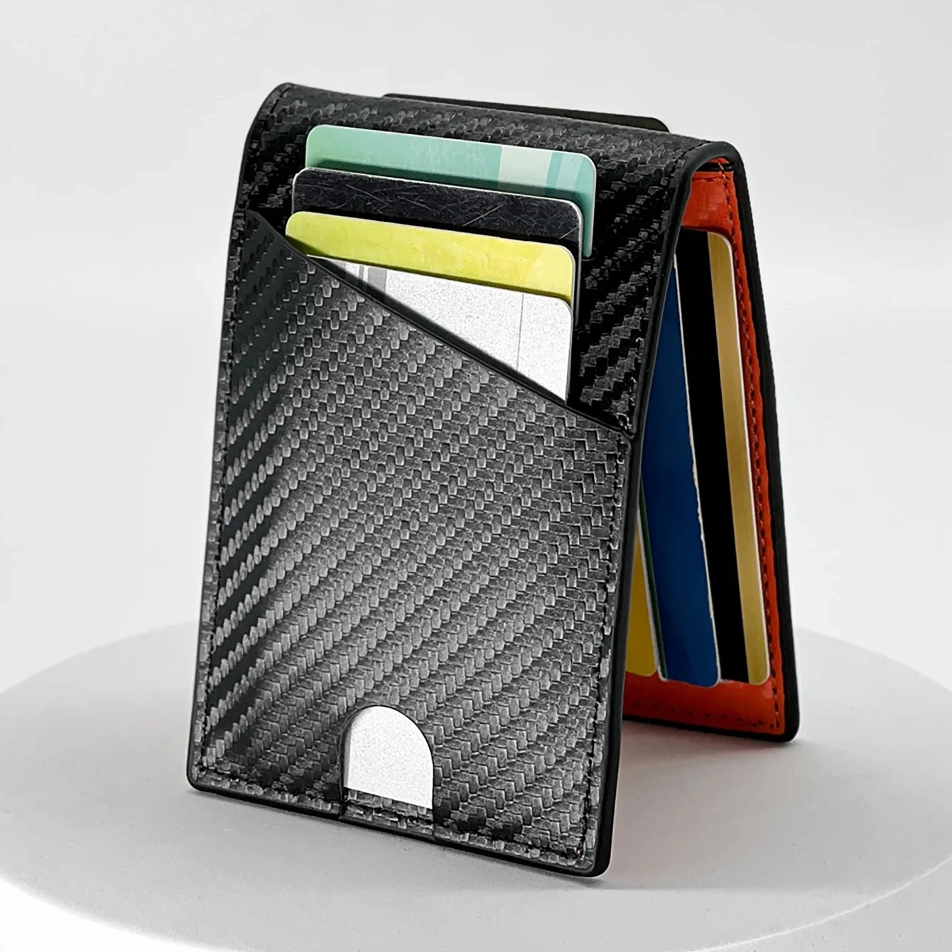 Ультратонкий зажим для денег из углеродного волокна, модный и простой держатель для карт, удобный для пригородных поездок, портативный мини-многофункциональный кошелек для карт