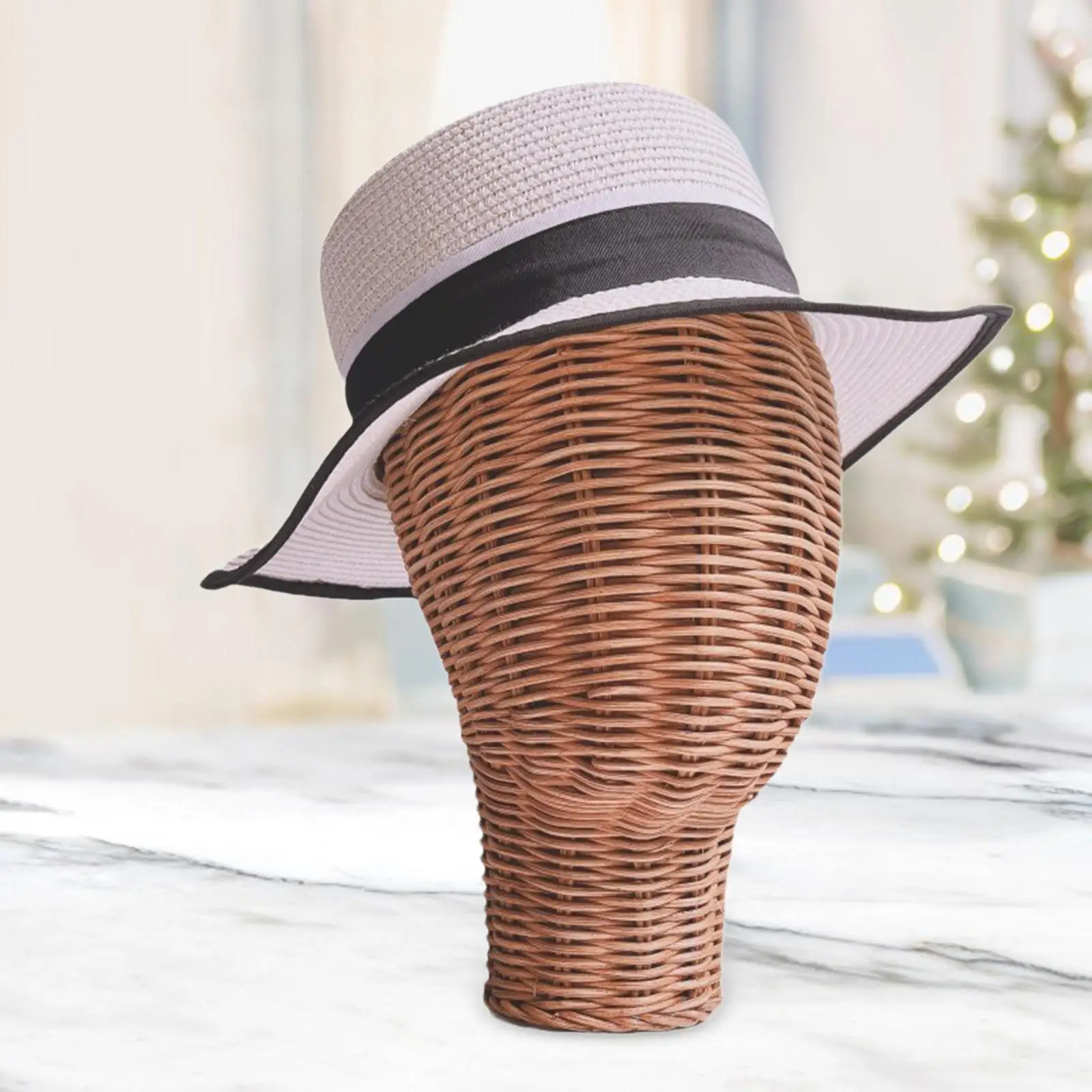 

Hat Display Stand Mannequin Head Multipurpose Fashion Portable Rustic Rack Wig Stand Holder for Display Hats Hairpieces Salon