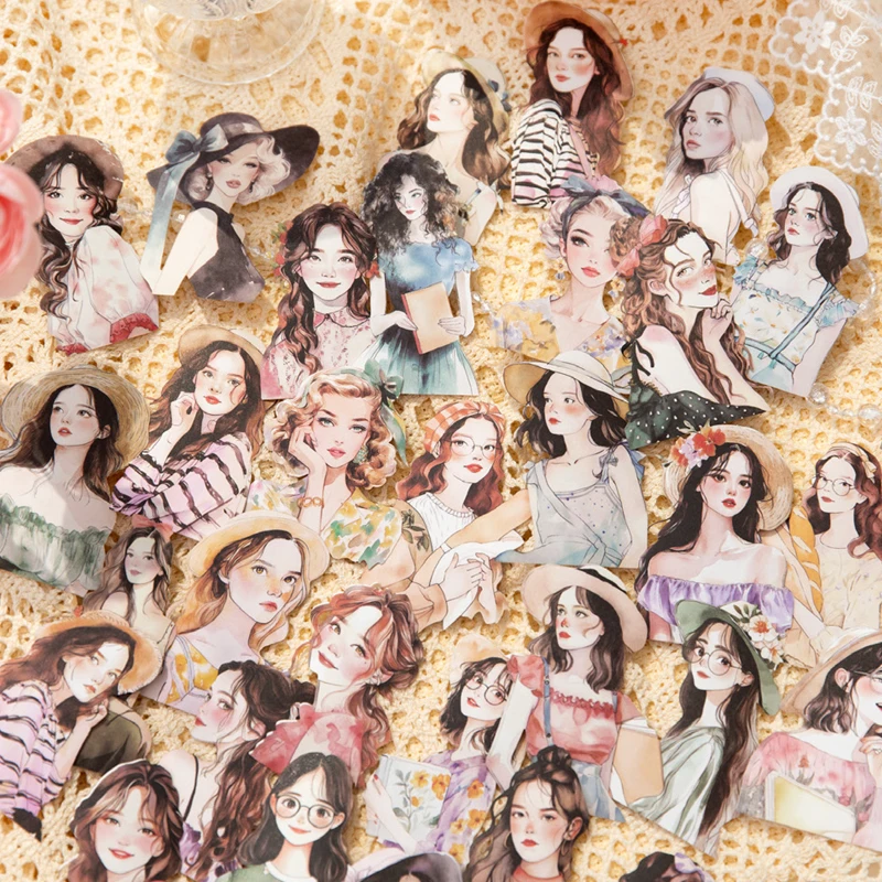 

Бумага Mr., 30 шт./пакет, набор наклеек с лазерными персонажами, ангелы, любовь, красота, серия, материал для справочника, декоративные наклейки