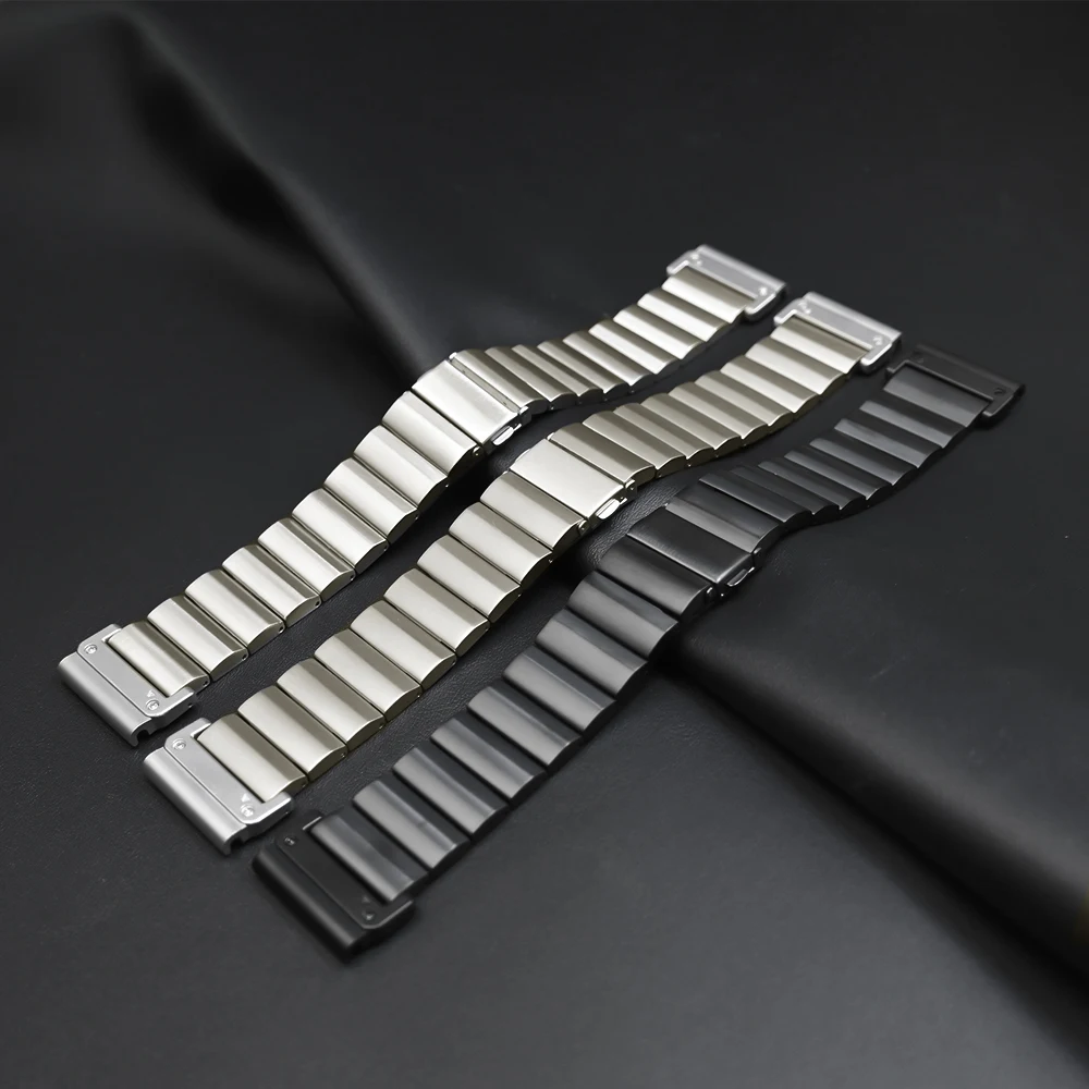 ไทเทเนียม 26 มม.สำหรับนาฬิกาการ์มิน Fenix ​​8 7X Pro 51 มม.Fenix ​​6 Pro 5 Plus สร้อยข้อมือสายรัดข้อมือสำหรับการ์มิน เอนดูโร่ 3 Instinct 2X