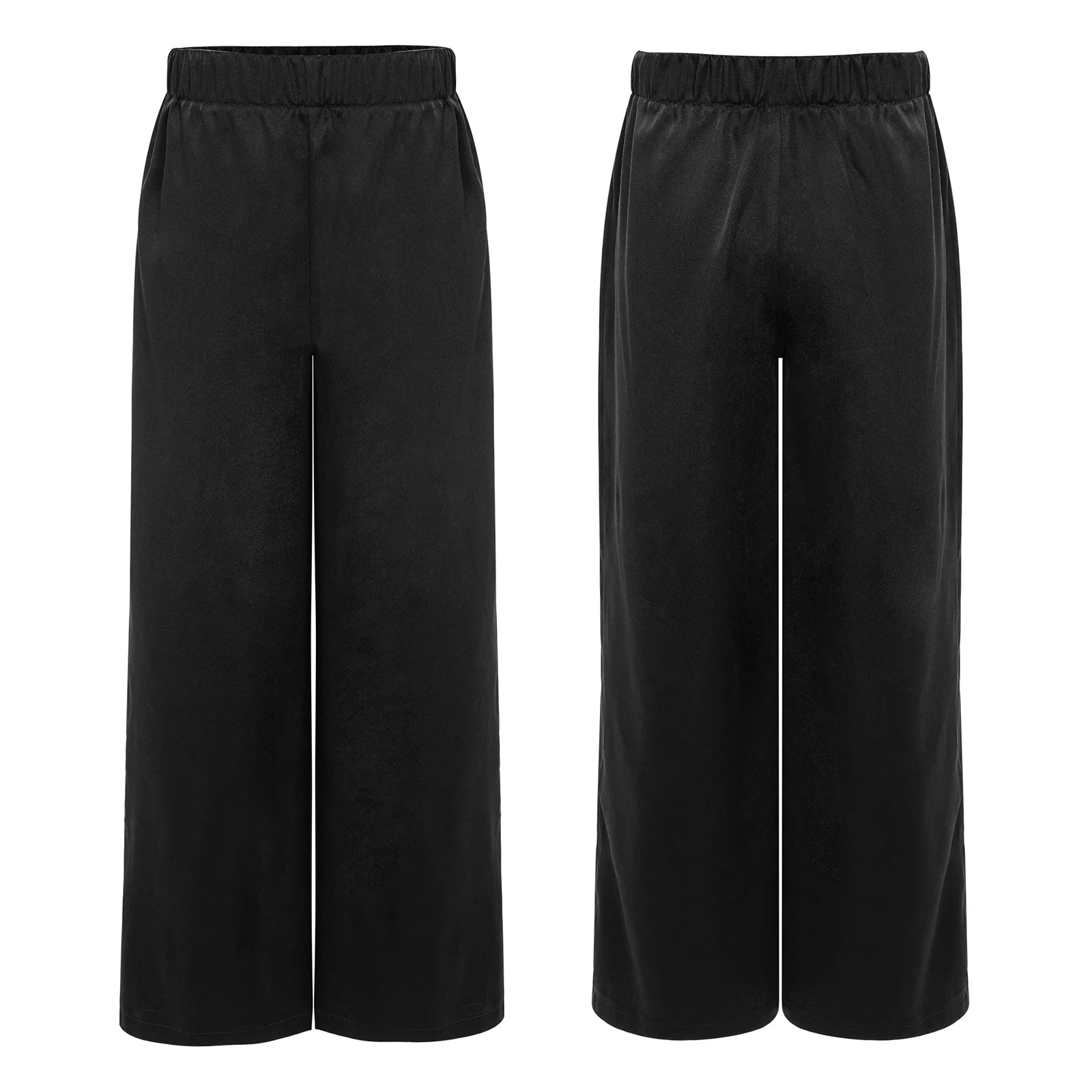 Kinderen Jongens Aanbiddingskostuums Lyrische Lof Satijnen Wijde Pijpen Broek Liturgische Moderne Kerk Viering van Geest Dansbroek