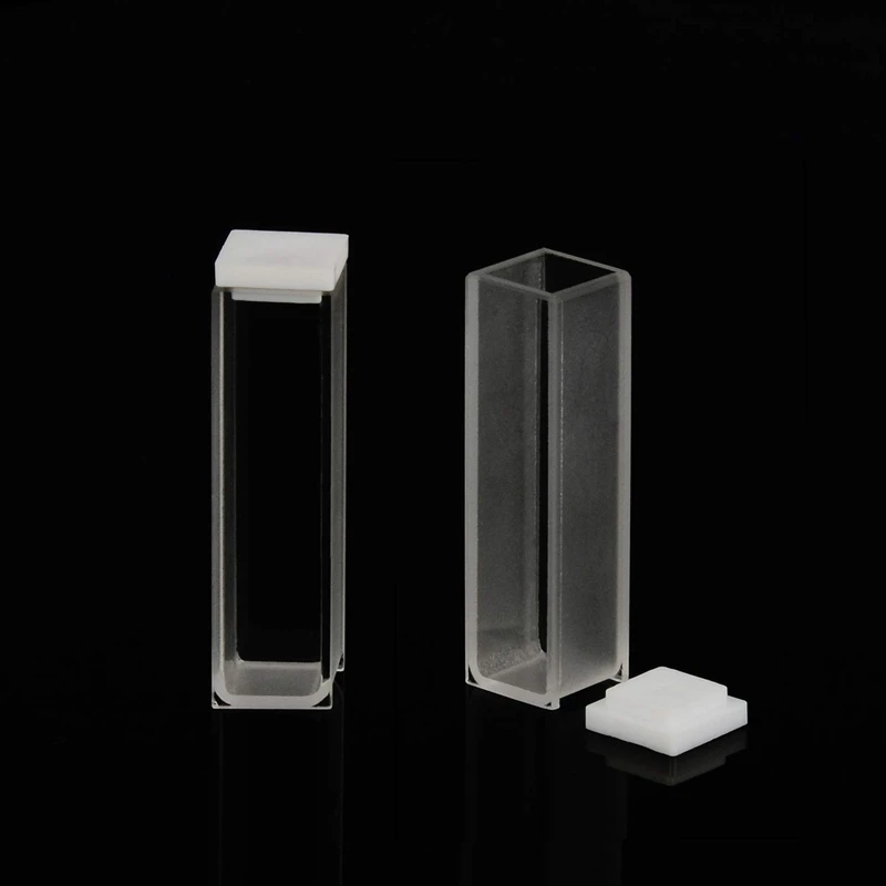 New Quartz Cuvette,Spectrophotometer Cuvettes 10 Mm Path Length, 45Mm Height, 3.5 ML Capacity - 2 PCS