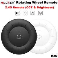 MiBoxer K3S 2.4G Rotating Wheel Remote Color Temperature Panel Remote Control Adjustable Dimmer Wireless for Lamps/Controllers