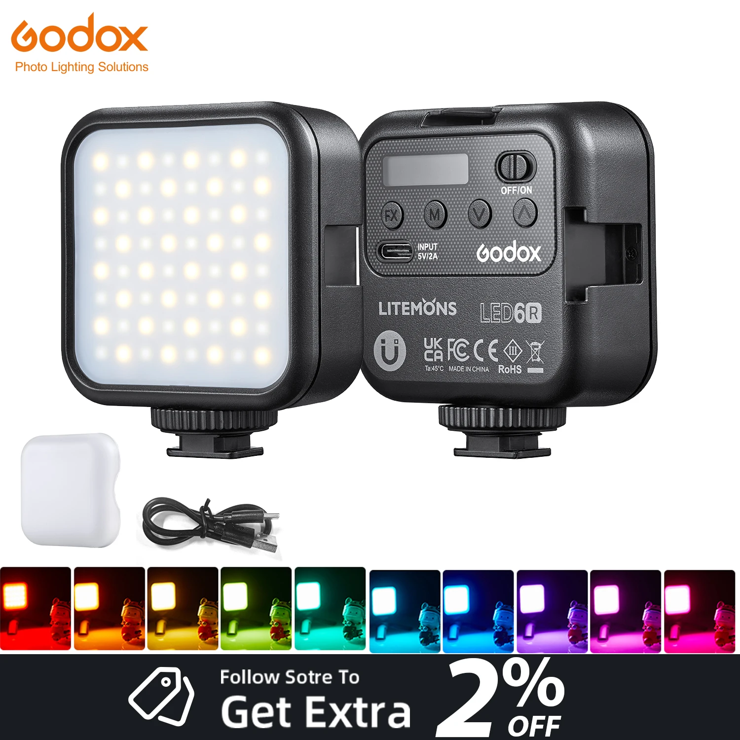 GODOX LED6R LED6Bi RGB/二色照明 LI - Photography Lighting Godox のレビューと価格