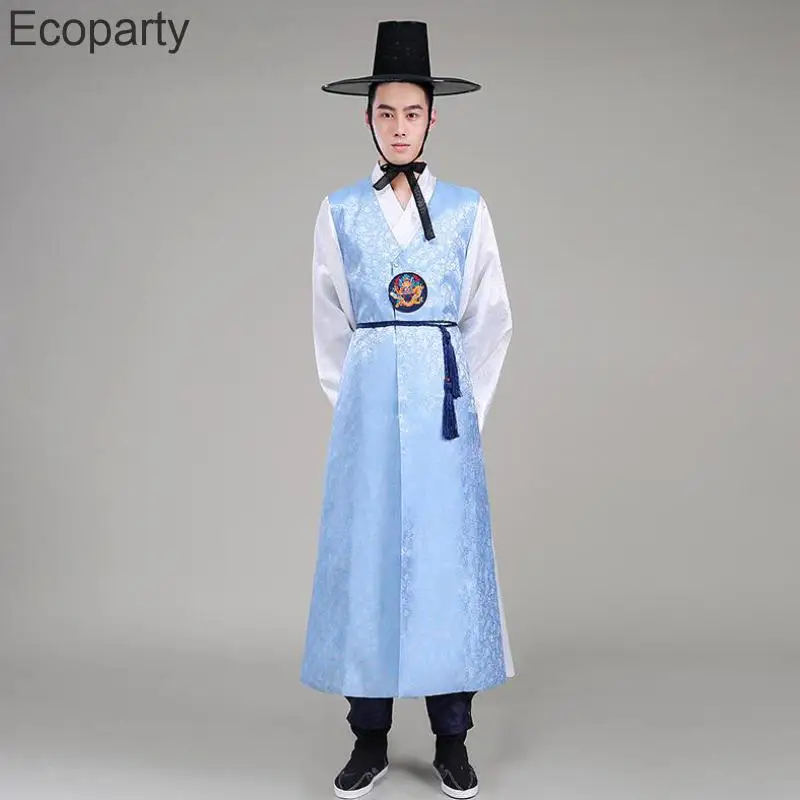 Hanbok tradicional coreano para homens, vestes antigas, roupas de corte étnicas, ano novo masculino, festa de casamento, traje festivo, roupas masculinas