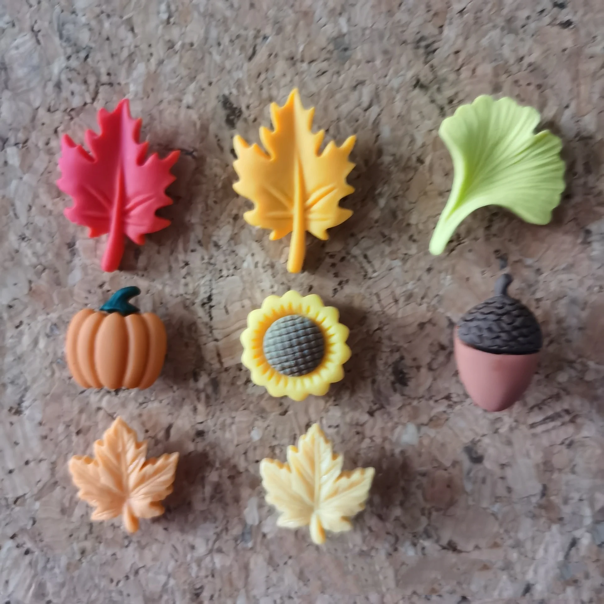 Bview Art 40 قطعة الخريف مابل ليف الغابات الحيوان الراتنج دفع دبابيس-الخريف الإبداعي ديكور Thumbtacks لألواح الفلين مكتب