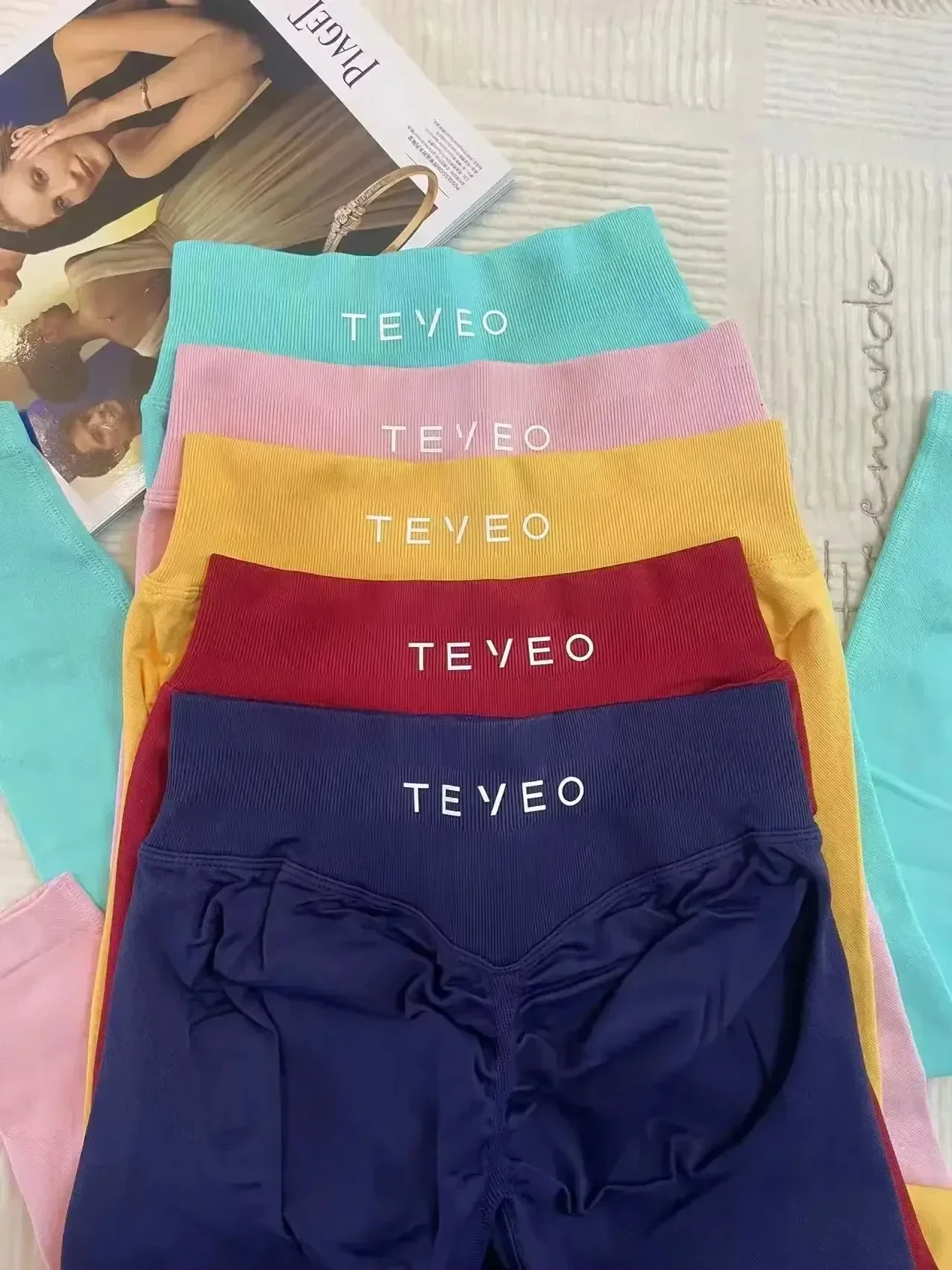 TEVEO طماق سلس اليوغا طماق للنساء منتصف الخصر مشد اللياقة البدنية الجوارب تكدرت الوركين ممارسة طماق مرونة اليوغا بانت