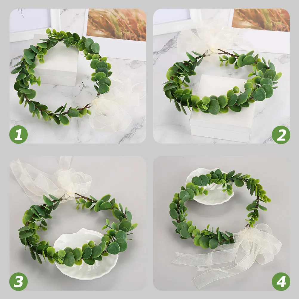 

Изящный свадебный венок для невесты, элегантный головной убор, романтическая свадебная повязка на голову, женский свадебный головной убор