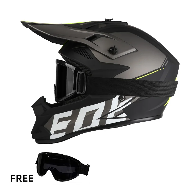 خوذة دراجة نارية احترافية معتمدة من وزارة النقل، آمنة للطرق الوعرة، كاملة الوجه، جميع التضاريس، مناسبة للبالغين والأطفال