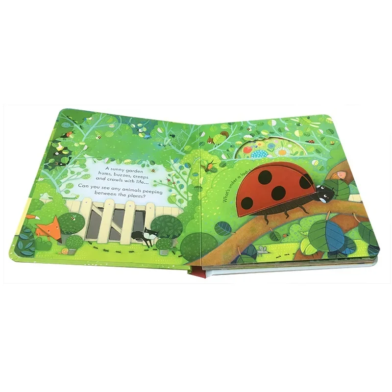 Usborne Peep Inside The Garden English Learning Flap Picture Book Educational 3D Flap Picture Books Children Reading Book