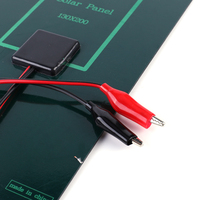 8W 18V Solar Cell Waterproof Mini Small Solar Panel Module with Clip Solar Battery Charger for Lamp Fan Pump for Outdoor Camping