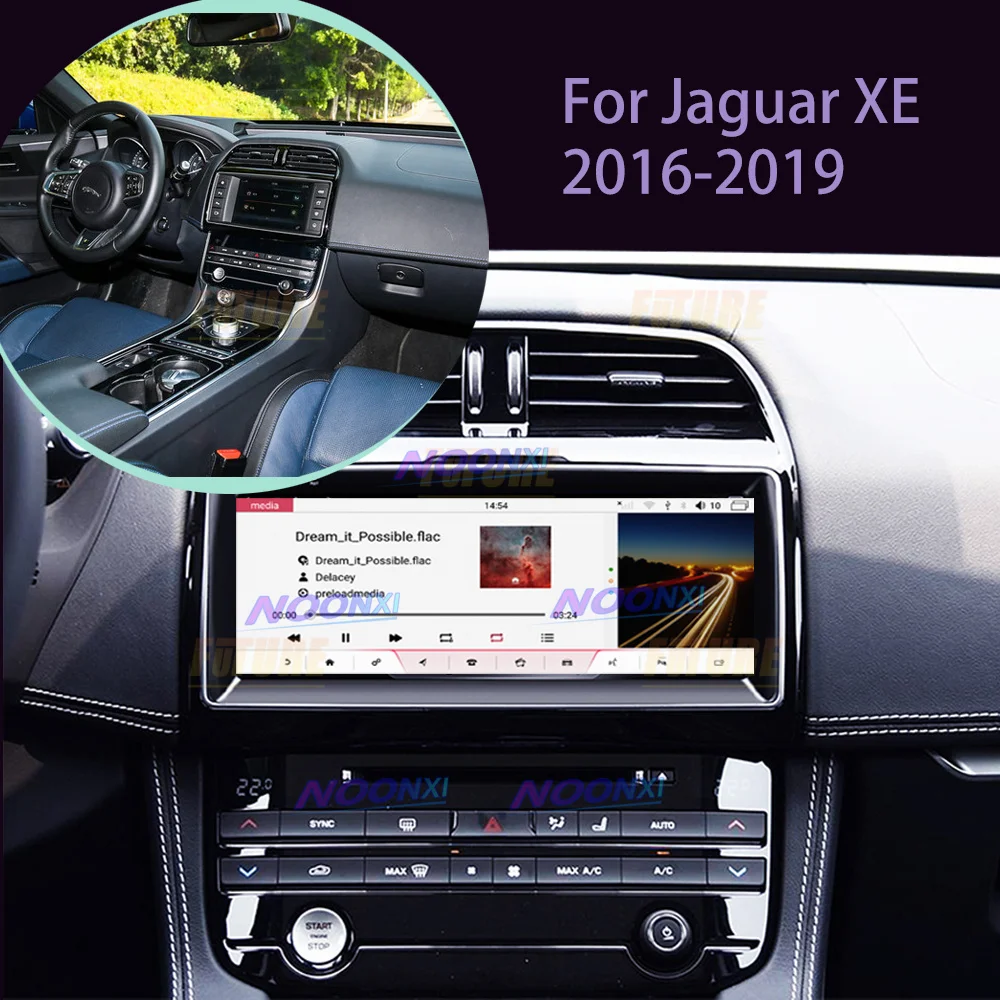 Car Bluetooth Radio Wireless Carplay 8G+256GB 2Din Android11 Video Players Audio For Jaguar XE XF XEL 2016 2017 2018 2019