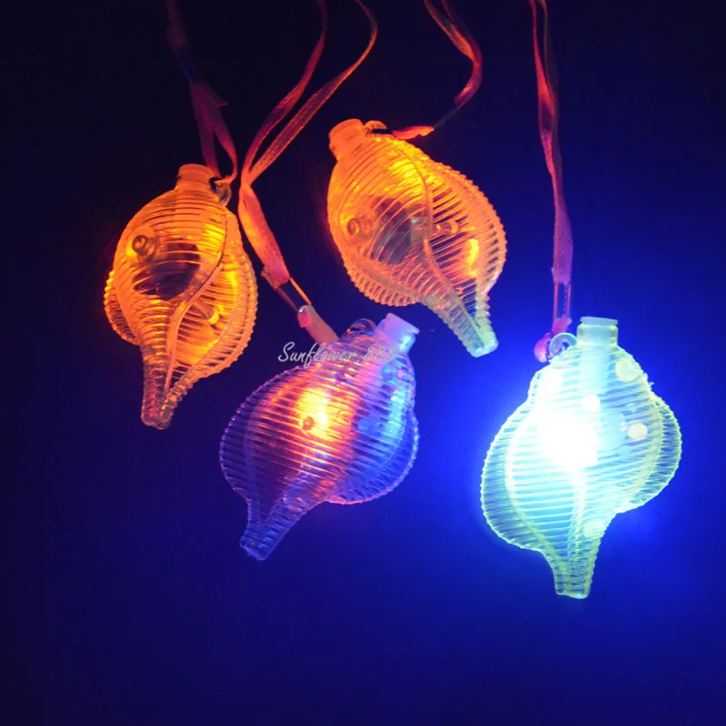 20pcs Light LED Jelly Ball Star Dolphin Conch Flash Necklace Glow Pendants Rave Party Gift     navidad  Wedding Festival
