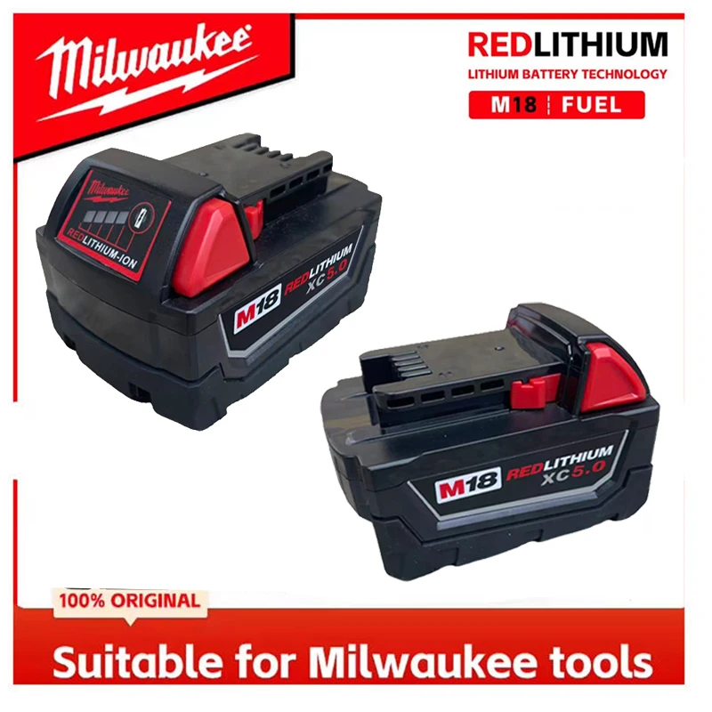 

Milwaukee M18 5.0Ah Original Battery 18V Extreme Temperature Resistance -20℃ Runtime Stable