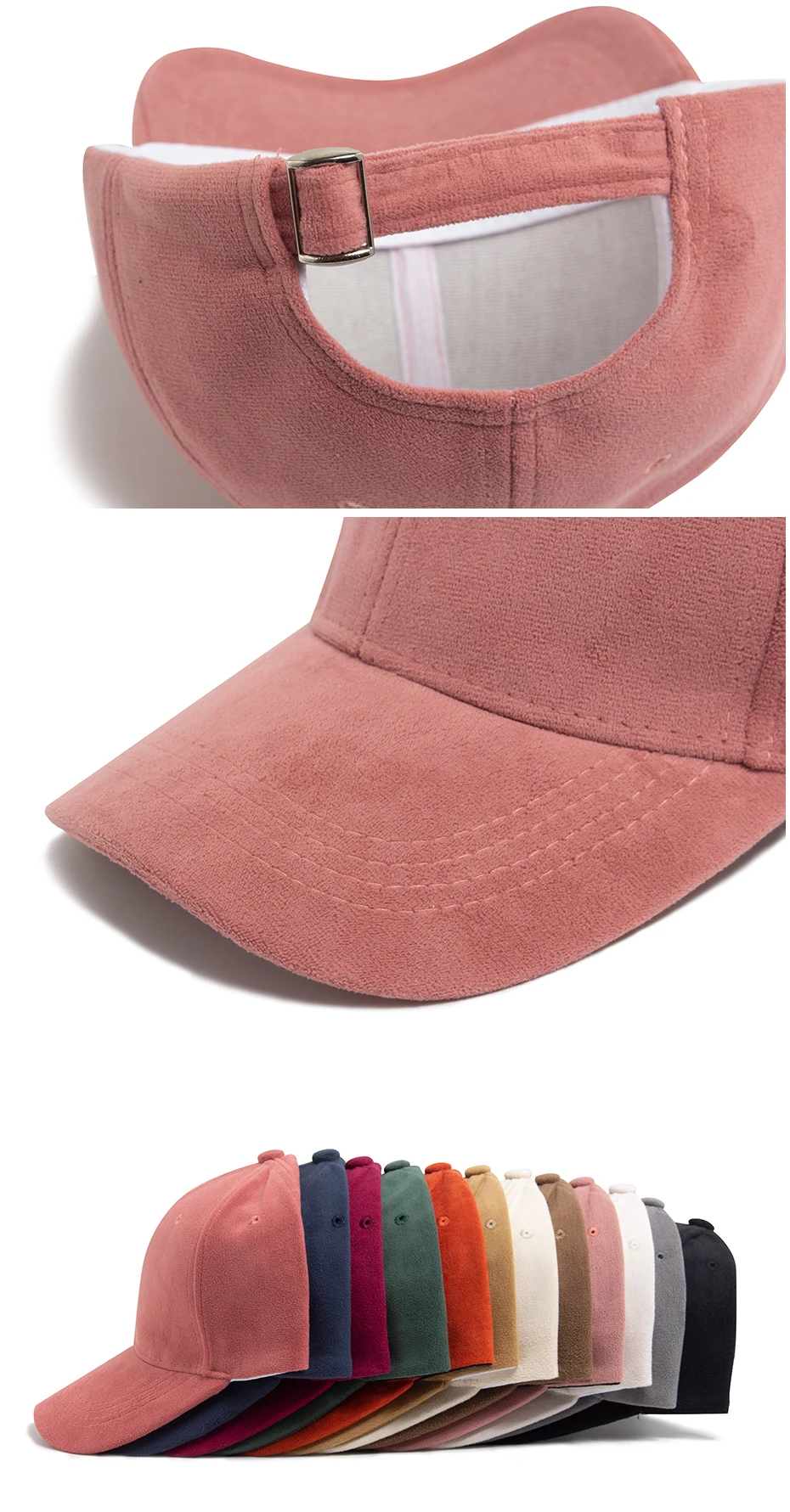 Frauen Wildleder Baseball Caps Herbst Winter Solide Mode Männer Hip Hop Cap Im Freien Casual Reise Sonnenblende Hut Mehrfarbig Unisex – Detail 9