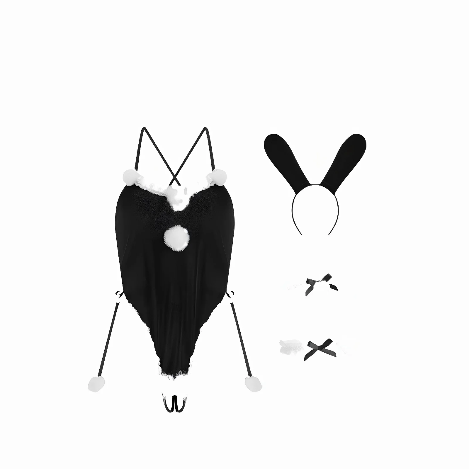 

Fuluola2025 сексуальный бархатный комбинезон с кроликом для девочек, женские высококачественные брюки с сенсорным ремешком Sp Dr с низкой талией