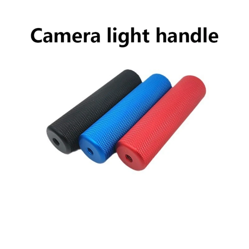 Metal Handle Grip Aluminum Alloy Handlefor Photography Lights and Camera Flash with 1/4 Thread for Professional Use