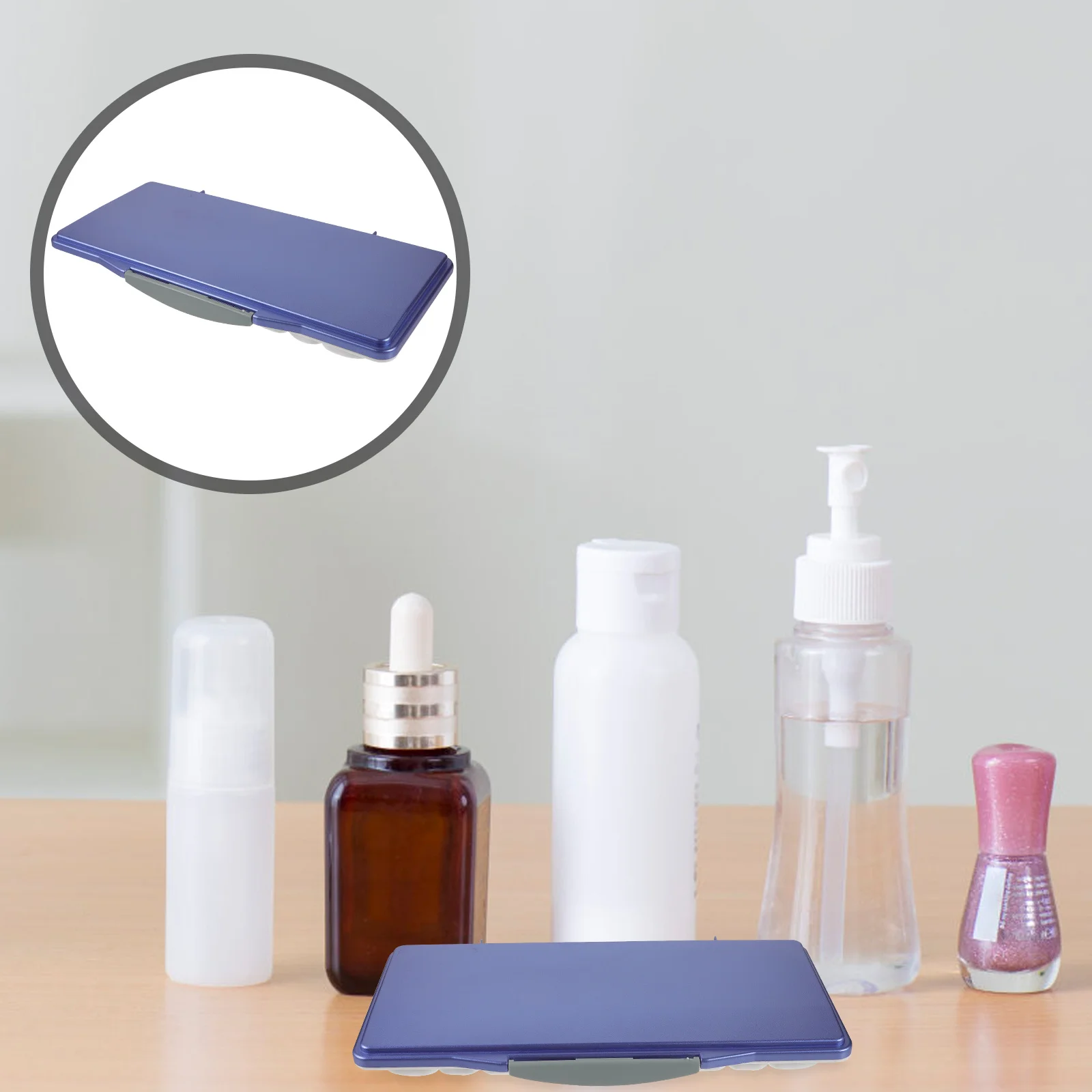 صندوق صبغ ألوان مائية علبة بلاستيكية فارغة لخلط طلاء الأكريليك أداة فنية متينة حامل ألوان مائية محمولة #4