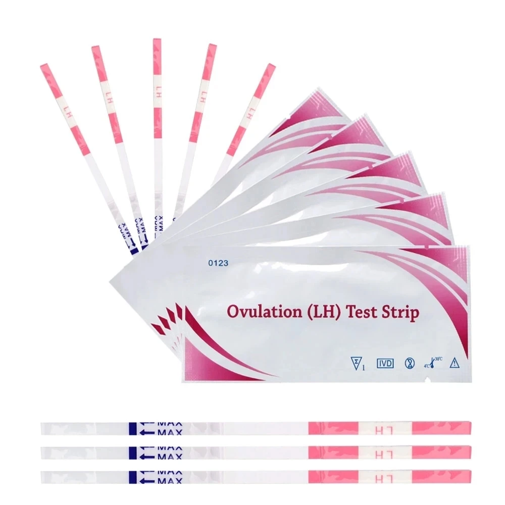 50 szt. pasków testowych do Ovulacji LH Ponad 99% dokładności LH Testy Paski do pomiaru Ovulacji moczu dla kobiet Testowanie domu Pierwsza reakcja