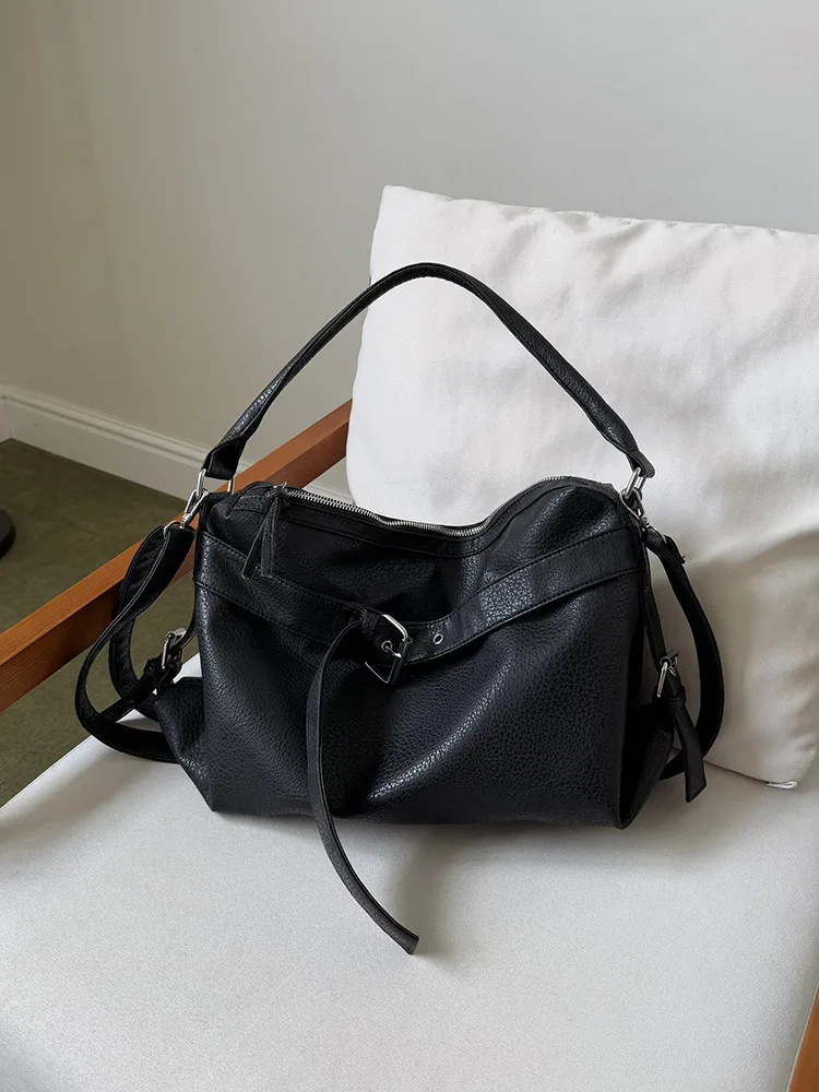 

Women's Fashionable Lace-up Versatile Large-capacity Commuter Bag Handbag Messenger Bag Shoulder bag