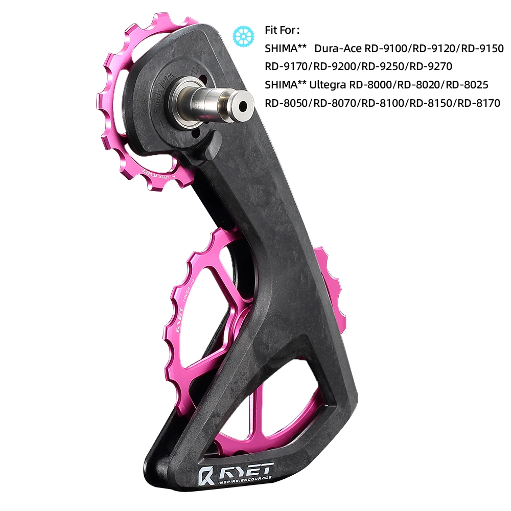 RYET RS Full Ceramic Oversized Derailleur Pulley Wheel 13T-19T Pulley Wheel Fit For Shiman R7000 R8000 R8100 R9100 R9250 Part image 3
