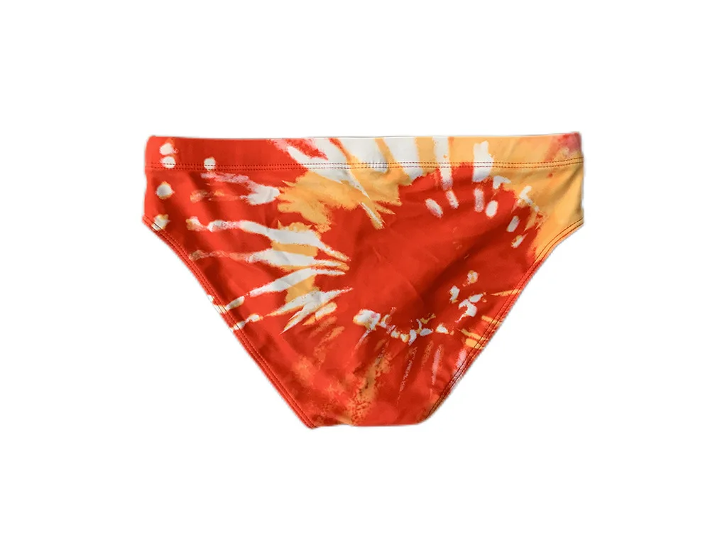Trendy men's triangular  flame European and American youth swimming trunks soaking in hot springs adult swimsuit 10068
