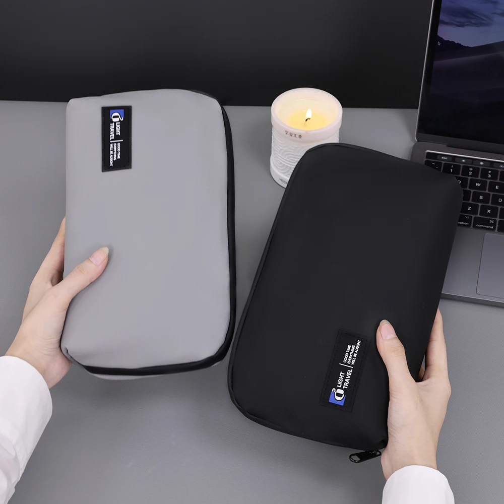 ワイヤー USB ケーブル オーガナイザー バッグ トラベル イヤホン パワーバンク データ ライン ストレージ ポーチ 大容量マウス ケーブル バッグ