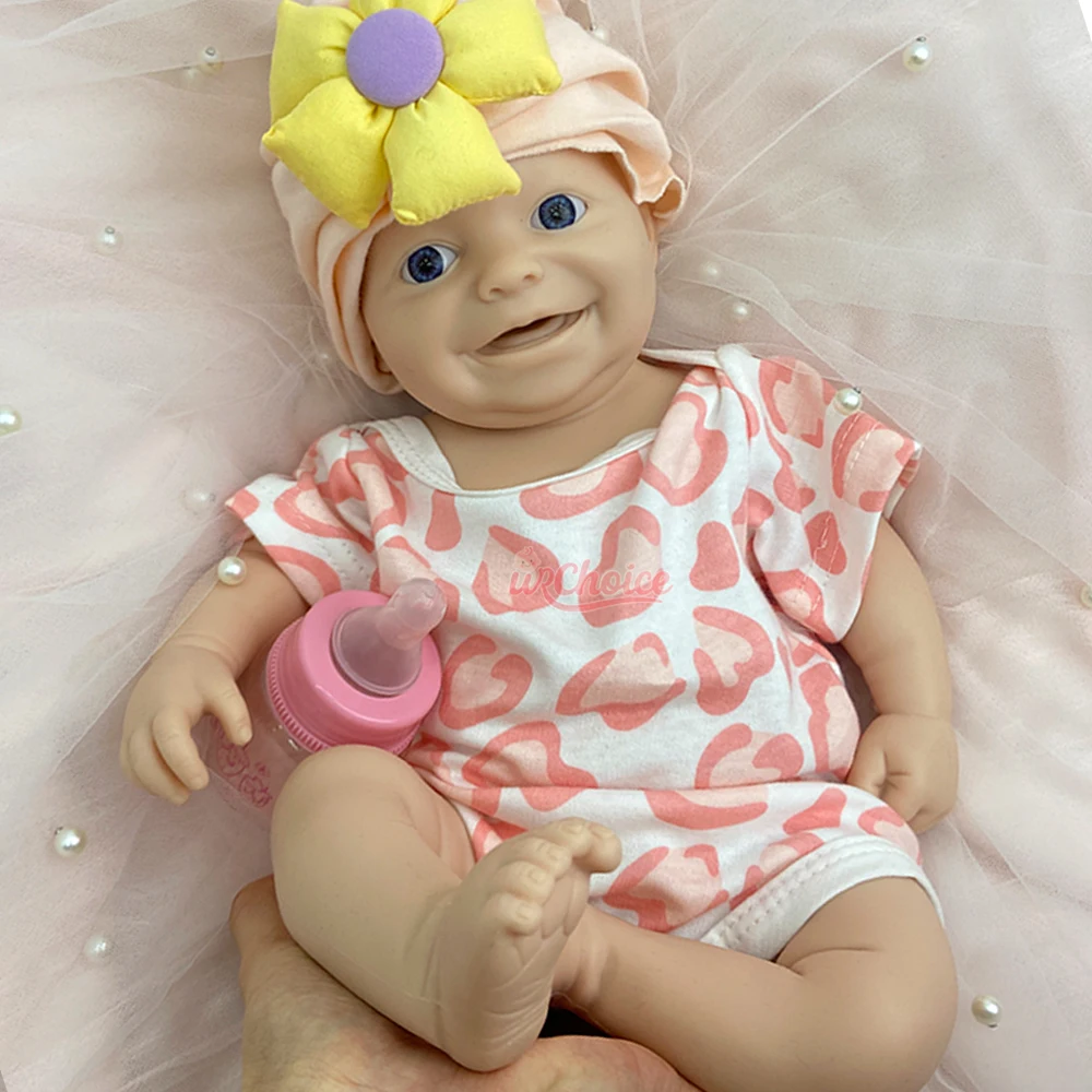 

Dementia Therapeutic 42cm Silicone Reborn Doll Handmade Soft Lifelike Waterproof Silicone Baby Girl for Alzheimer’s Patients