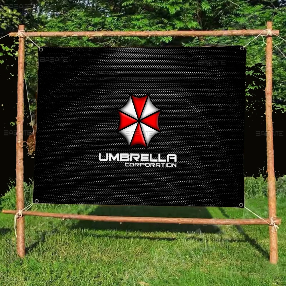 Film Horror U-Umbrella C-Corporation Cartoon Flag Art Science Fiction Room Home Decor Wall Hanging Home Decor Banner