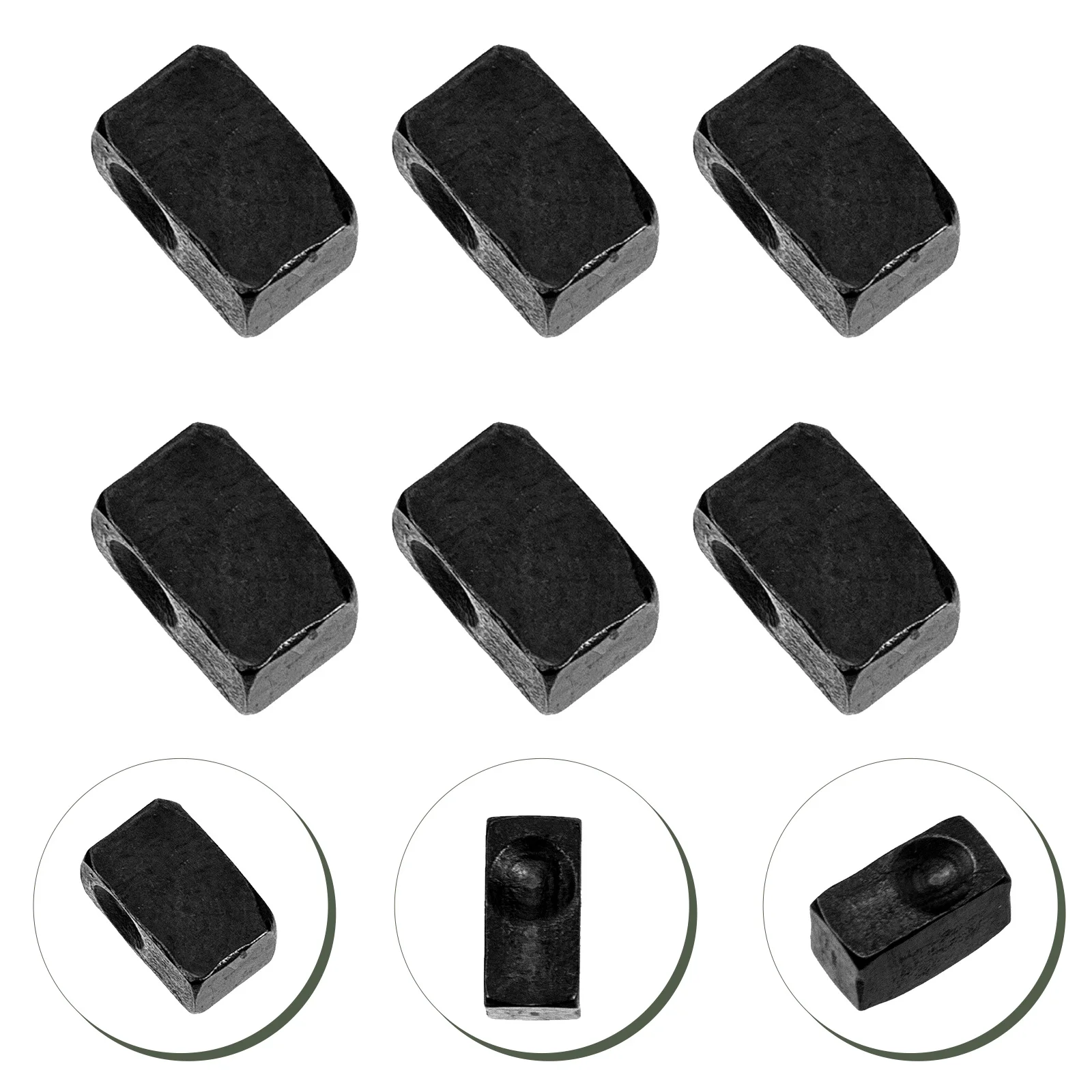 

6 Pcs Guitar Insert Blocks Bridge Saddle Electric Tremolo for Accessories Metal