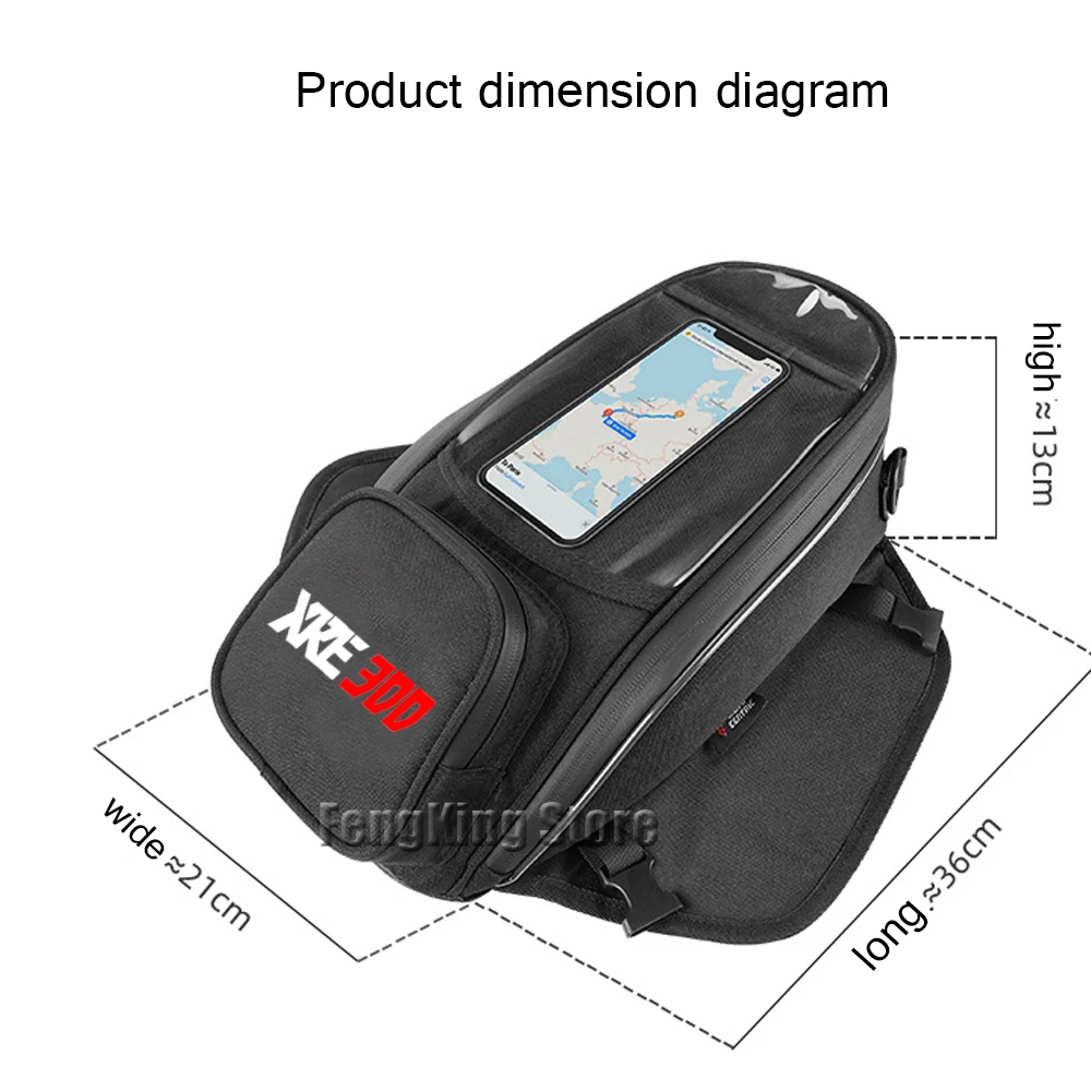 

Motorcycle fuel tank navigation bag waterproof large capacity fuel tank bag For Honda XRE 300 XRE300