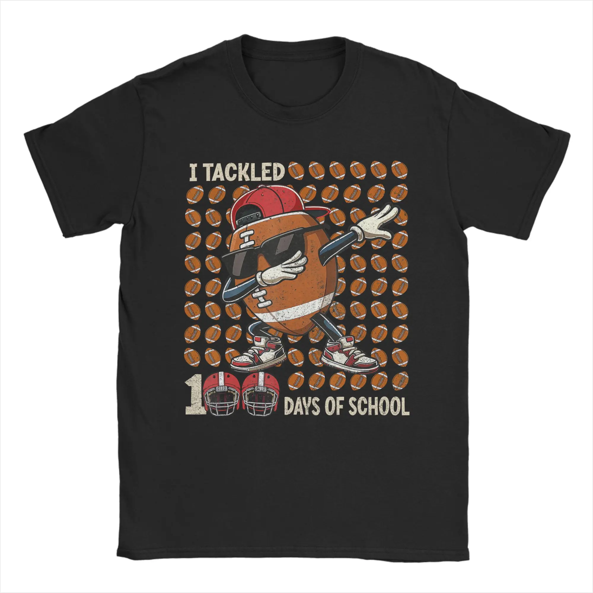 

Fashion I Tackled 100 Days of School Dabbing Football T-Shirt Men O Neck Cotton T Shirts Short Sleeve Tee Shirt Printed Tops