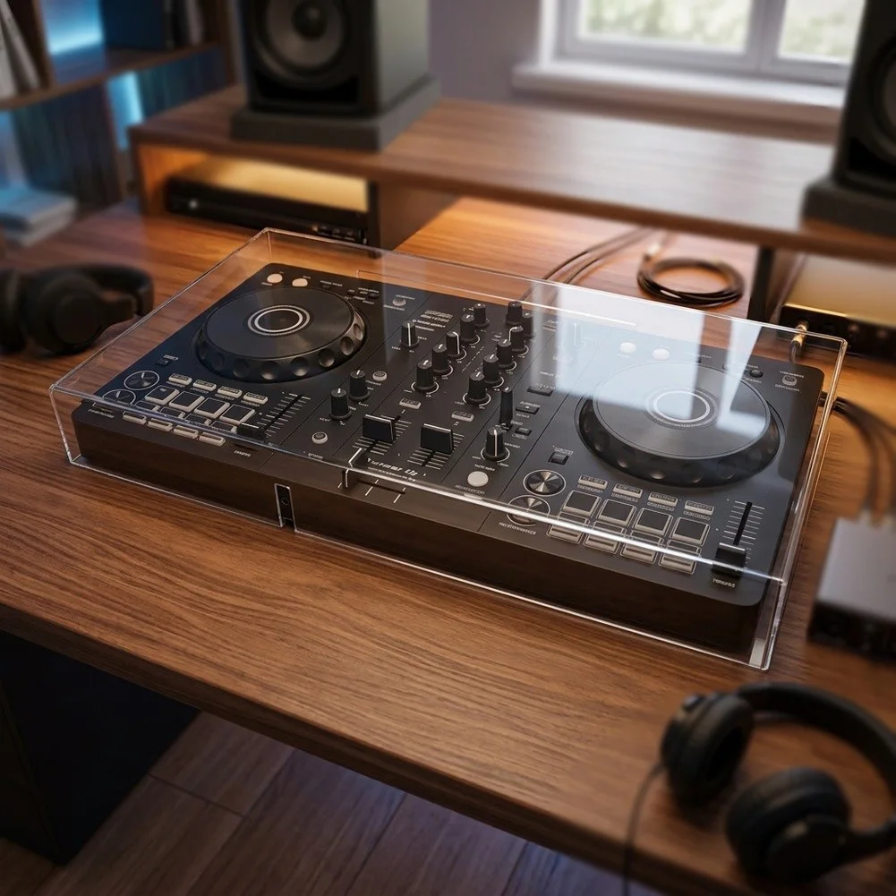 Transparent Dust Cover For DDJ FLX4 Protection & Visibility Scratch-Resistant DJ Controller Protective Shell Disc Player Parts