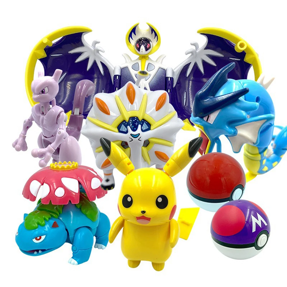 Pokemon Figuur Pokeball Box Originele Pikachu Vervorming Speelgoed Anime Figuur Charizard Pocket Monster Model Kinderen Verjaardagscadeau