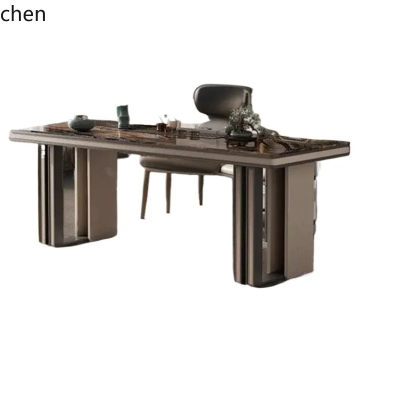 

YFY light luxury rock slab tea table large tea table tea table modern high-end office chair combination