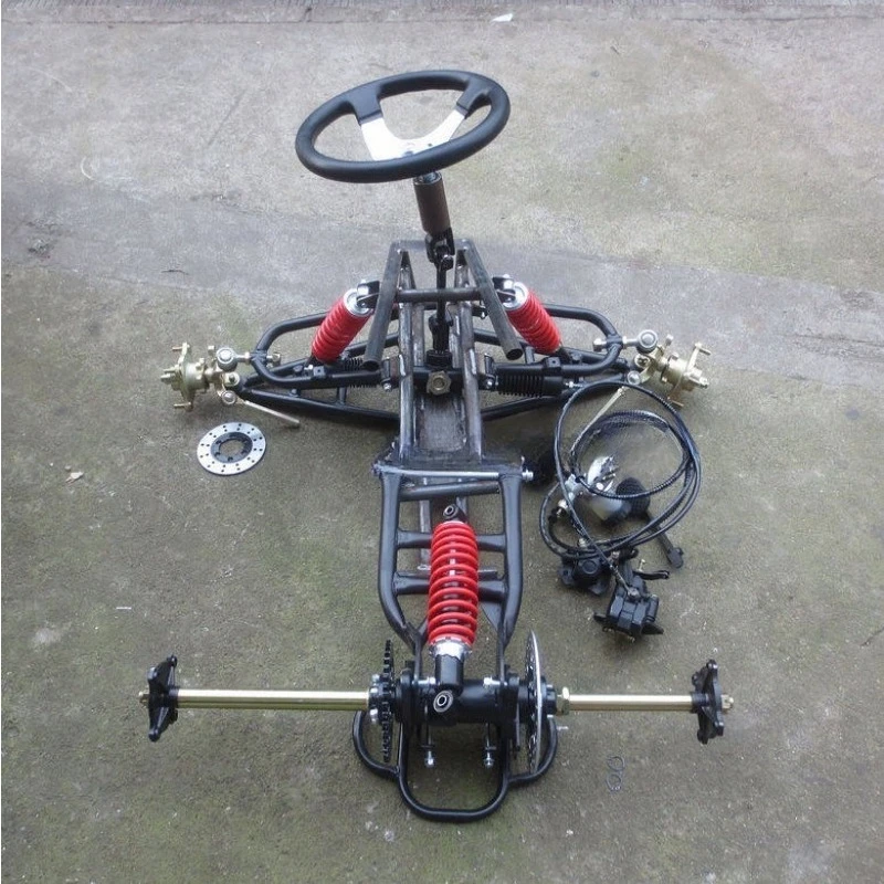 Modified kart accessories, self-made four-wheeler front and rear suspension steering brake system c