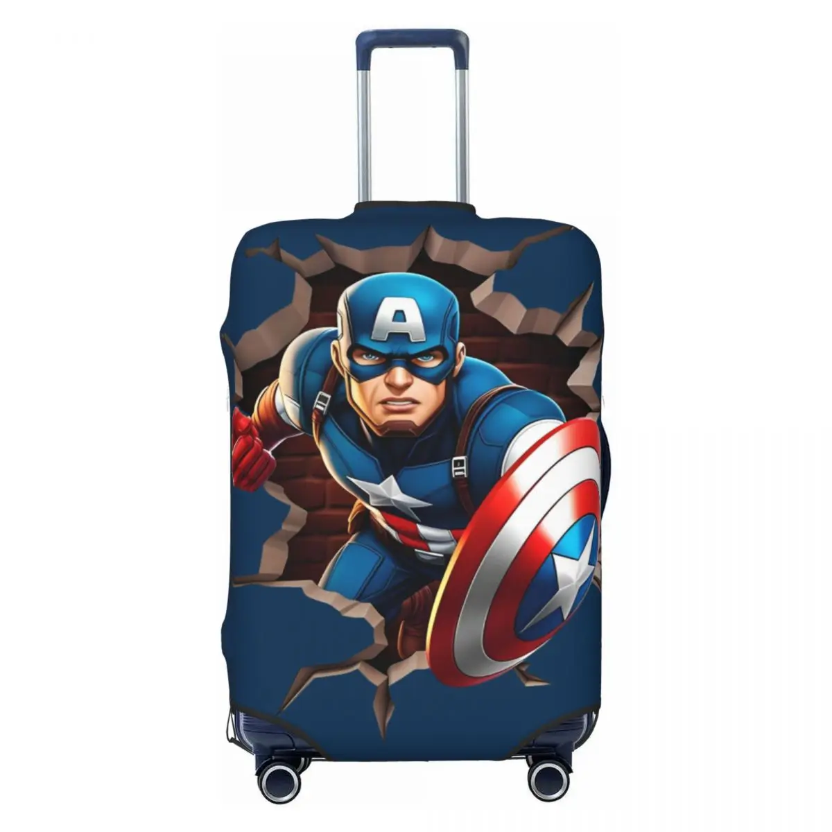

Custom Captain America Classical Luggage Cover Elastic Anime Cartoon Travel Suitcase Protective Covers Fits 18-32 Inch