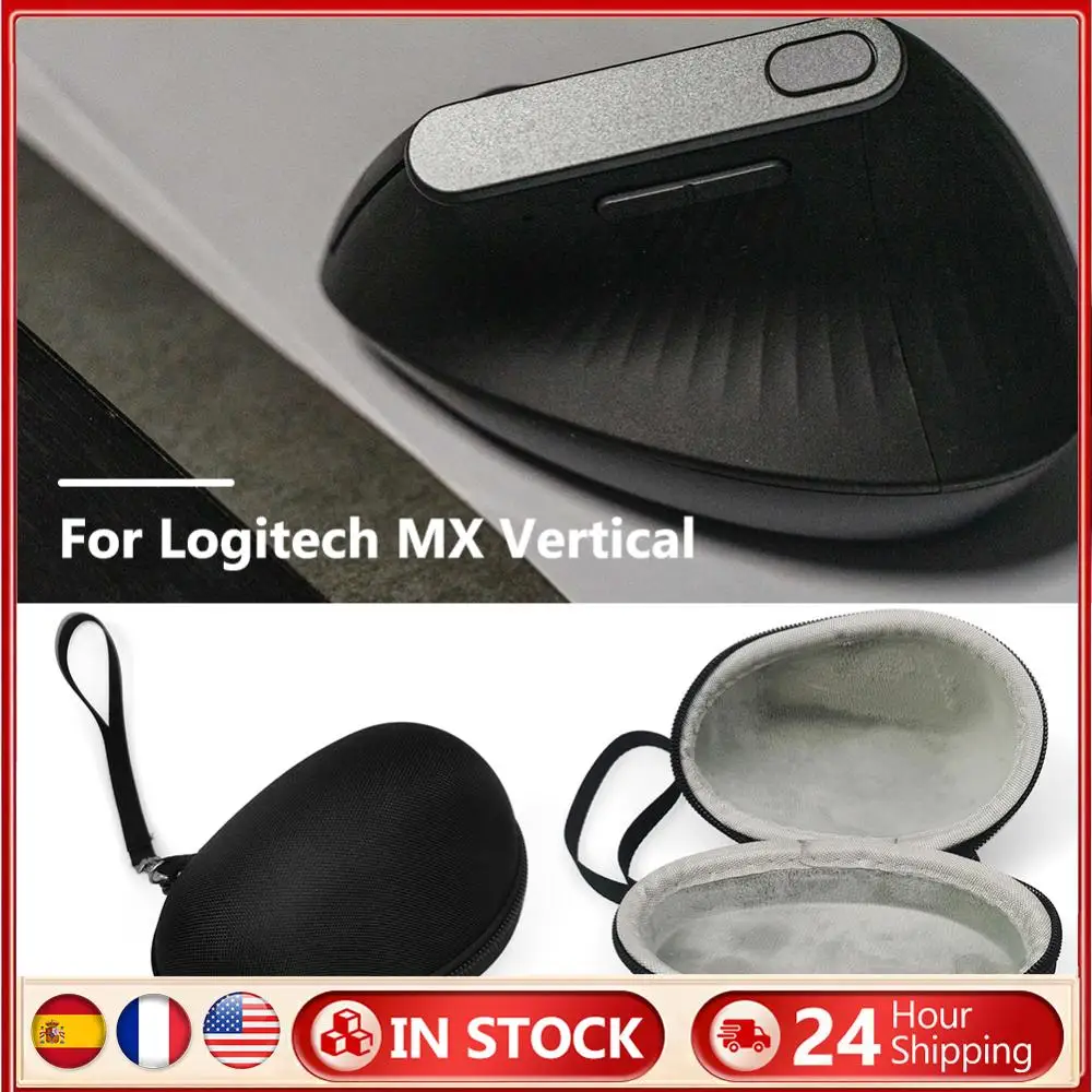 Funda de transporte Eva, accesorios para ratones inalámbricos, bolsa de almacenamiento de viaje con cuerda de mano, Estuche de transporte para ratón, cremallera portátil para Logitech