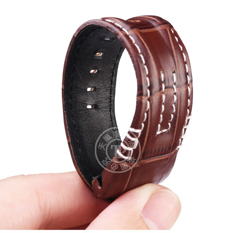 26mm Genuine Leather Watchband For Seiko VELATURA/SRH Series SRH013 SPC007J1 SPC007 Strap With Steel Buckle Watch Band Bracelet