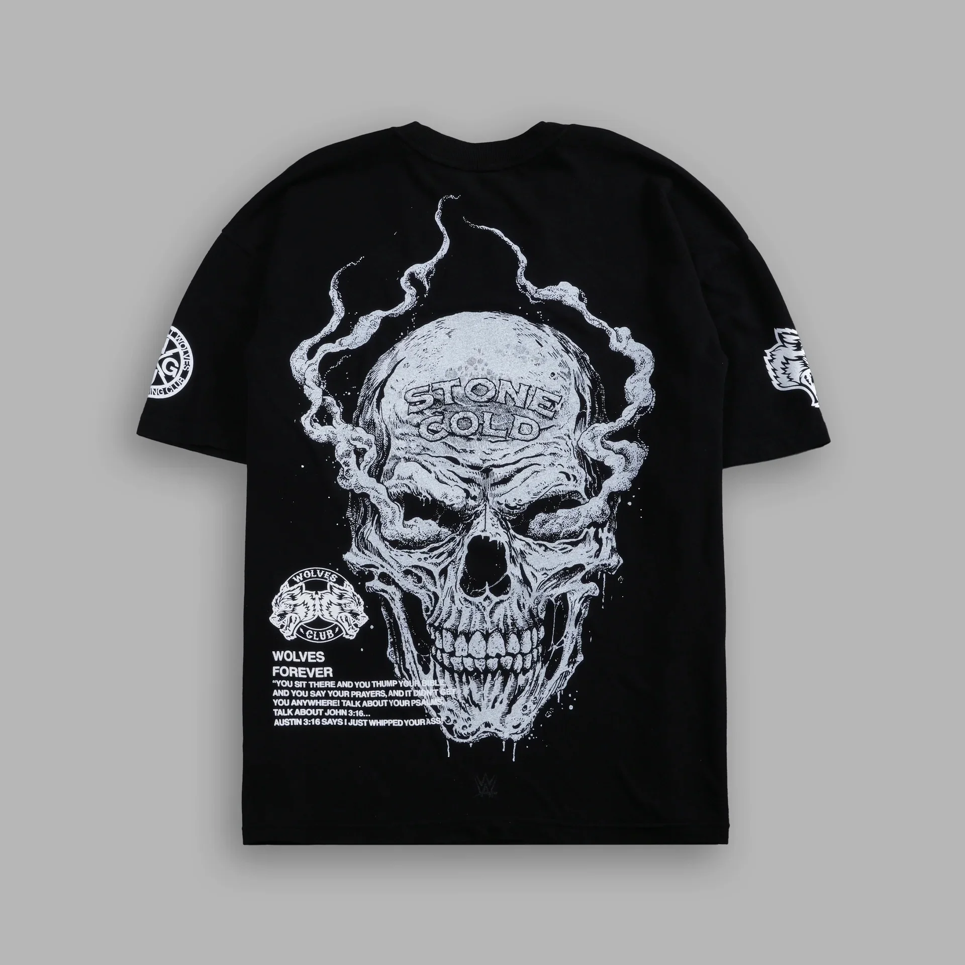 Wolves Club Fashion Fitness Running Men T-Shirt American STONE COLD Couple Tee Graphic Print Cotton Crew Neck Men CBUM GYM Tops
