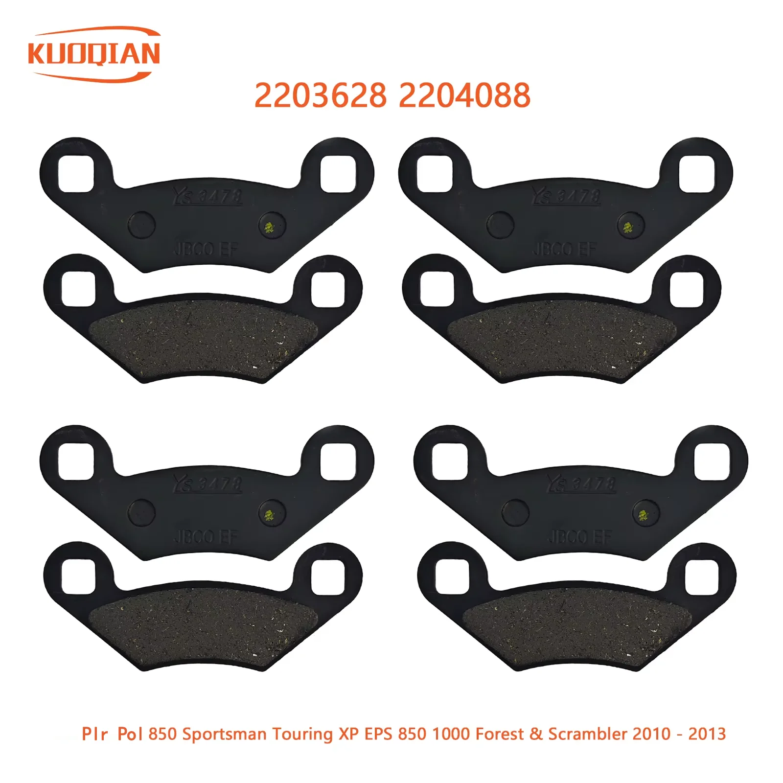 Brake pads OEM 2203628 2204088 For POL PLR 550 850 Sportsman Touring XP EPS 850 1000 Forest & Scrambler 2010 2011 2012 2013