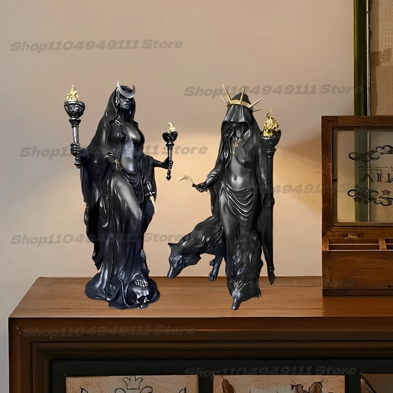 

New The Witch Of The Night Ornament Hekate Fairy Action Figurines Home Decor Unique Artistic Style Souvenir Gifts