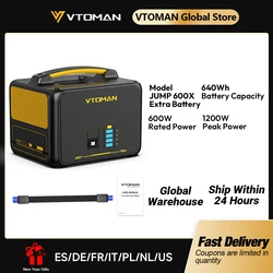 VTOMAN JUMP600X Extra Battery 640Wh for VTOMAN JUMP600X & JUMP600 600W Backup LiFePO4 (LFP)